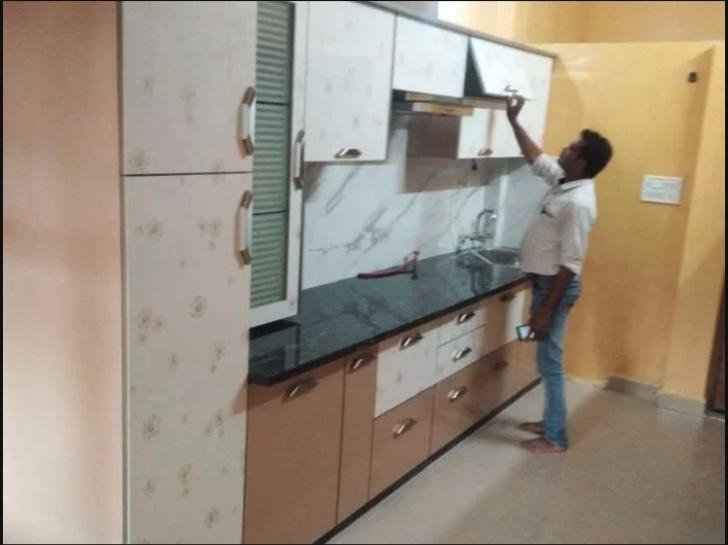 Bedroom set with wardrobe and dressing table crafted by Parth Kitchen Industries