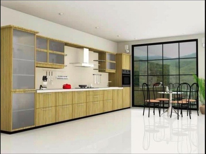 L Shape modular kitchen installation by Parth Kitchen Industries