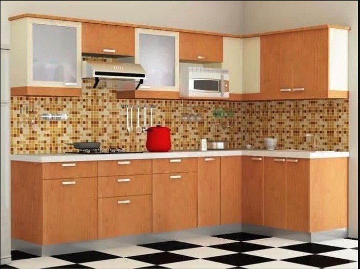 Acrylic kitchen shutter finish installed by Parth Kitchen Industries
