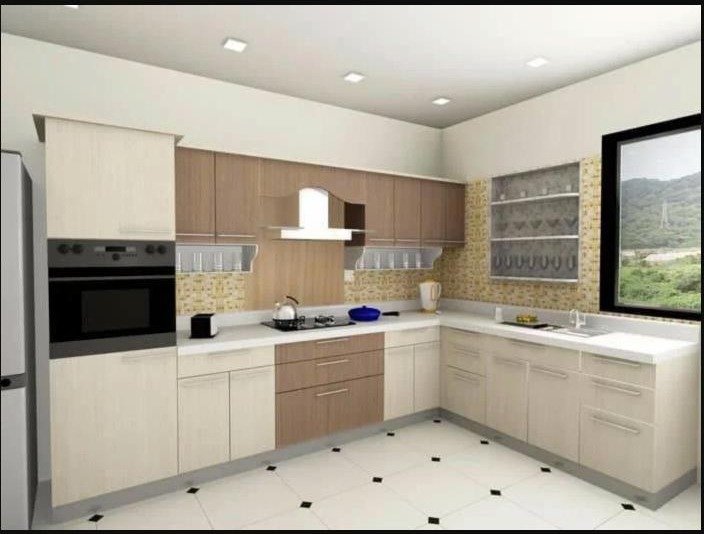 U Shape modular kitchen completed by Parth Kitchen Industries